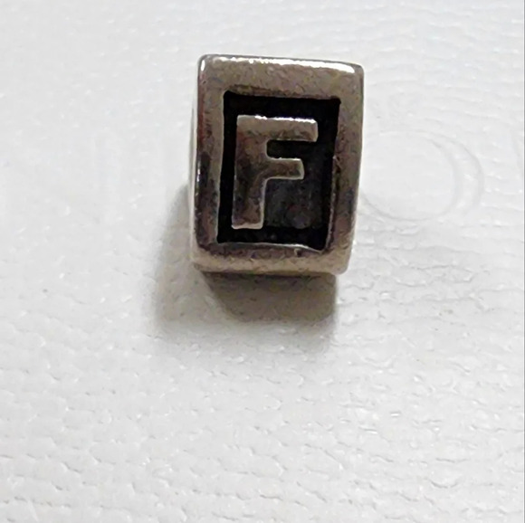 Pandora Sterling Silver Letter F Charm - Picture 2 of 9